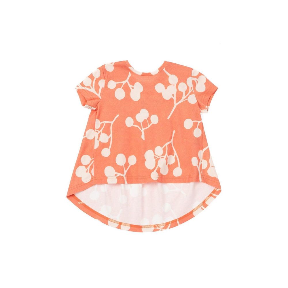 Omamimini Girls' T-Shirt With Back Ruffle